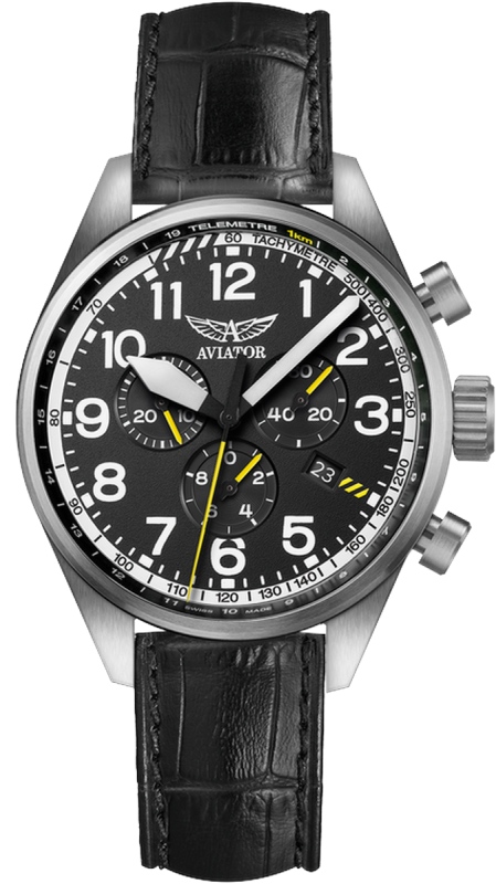 pánske hodinky AVIATOR model Airacobra P45 Chrono V.2.25.0.169.4