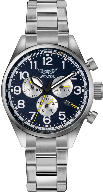 pánske hodinky AVIATOR model Airacobra P45 Chrono V.2.25.0.170.5