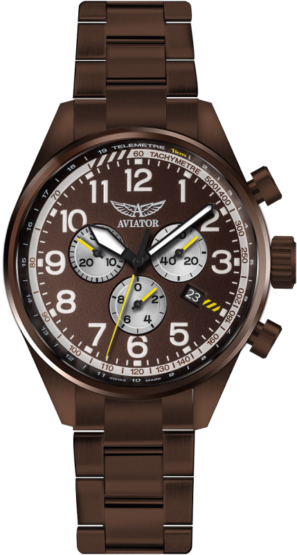 pánske hodinky AVIATOR model Airacobra P45 Chrono V.2.25.8.172.5